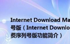 Internet Download Manager注册机 V6.41.3 免费序列号版（Internet Download Manager注册机 V6.41.3 免费序列号版功能简介）