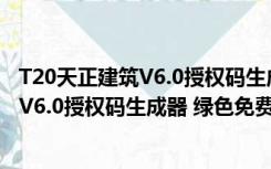 T20天正建筑V6.0授权码生成器 绿色免费版（T20天正建筑V6.0授权码生成器 绿色免费版功能简介）