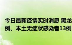 今日最新疫情实时消息 黑龙江10月11日新增本土确诊病例6例、本土无症状感染者13例