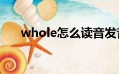 whole怎么读音发音（whole怎么读）