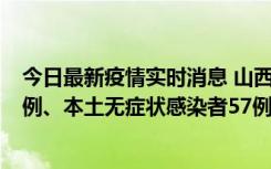 今日最新疫情实时消息 山西10月11日新增本土确诊病例78例、本土无症状感染者57例