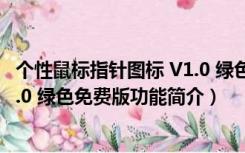 个性鼠标指针图标 V1.0 绿色免费版（个性鼠标指针图标 V1.0 绿色免费版功能简介）