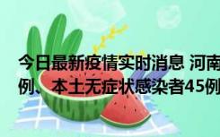 今日最新疫情实时消息 河南10月11日新增本土确诊病例13例、本土无症状感染者45例