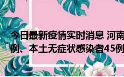 今日最新疫情实时消息 河南10月11日新增本土确诊病例13例、本土无症状感染者45例