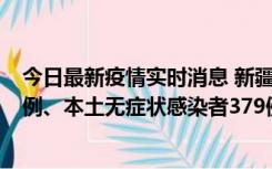 今日最新疫情实时消息 新疆10月11日新增本土确诊病例62例、本土无症状感染者379例