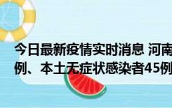 今日最新疫情实时消息 河南10月11日新增本土确诊病例13例、本土无症状感染者45例