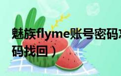 魅族flyme账号密码忘记（魅族flyme账户密码找回）