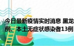 今日最新疫情实时消息 黑龙江10月11日新增本土确诊病例6例、本土无症状感染者13例