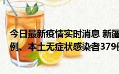 今日最新疫情实时消息 新疆10月11日新增本土确诊病例62例、本土无症状感染者379例