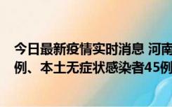 今日最新疫情实时消息 河南10月11日新增本土确诊病例13例、本土无症状感染者45例