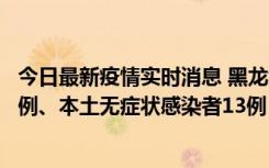 今日最新疫情实时消息 黑龙江10月11日新增本土确诊病例6例、本土无症状感染者13例