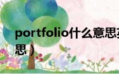 portfolio什么意思英语（portfolio什么意思）