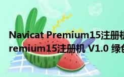 Navicat Premium15注册机 V1.0 绿色免费版（Navicat Premium15注册机 V1.0 绿色免费版功能简介）