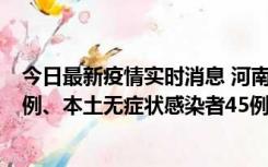 今日最新疫情实时消息 河南10月11日新增本土确诊病例13例、本土无症状感染者45例