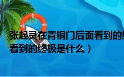 张起灵在青铜门后面看到的终极是什么（张起灵在青铜门后看到的终极是什么）