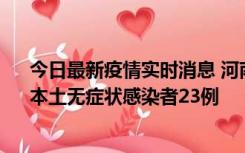 今日最新疫情实时消息 河南昨日新增本土确诊病例12例、本土无症状感染者23例