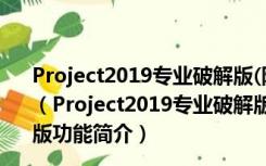 Project2019专业破解版(附激活密钥) 32/64位 中文免费版（Project2019专业破解版(附激活密钥) 32/64位 中文免费版功能简介）