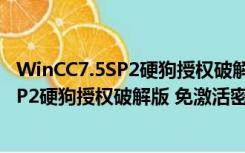 WinCC7.5SP2硬狗授权破解版 免激活密钥版（WinCC7.5SP2硬狗授权破解版 免激活密钥版功能简介）