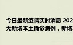 今日最新疫情实时消息 2022年10月12日0时至24时山东省无新增本土确诊病例，新增本土无症状感染者25例