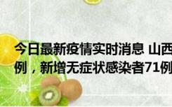 今日最新疫情实时消息 山西10月12日新增本土确诊病例24例，新增无症状感染者71例