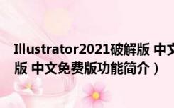 Illustrator2021破解版 中文免费版（Illustrator2021破解版 中文免费版功能简介）