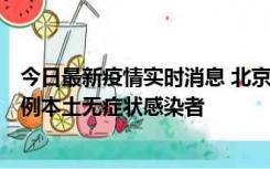 今日最新疫情实时消息 北京昨日新增12例本土确诊病例、6例本土无症状感染者