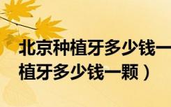 北京种植牙多少钱一颗2021价格表（北京种植牙多少钱一颗）