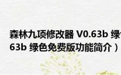 森林九项修改器 V0.63b 绿色免费版（森林九项修改器 V0.63b 绿色免费版功能简介）