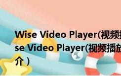 Wise Video Player(视频播放器) V1.2.9.35 单文件版（Wise Video Player(视频播放器) V1.2.9.35 单文件版功能简介）