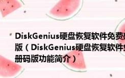 DiskGenius硬盘恢复软件免费破解版 Win10 V5.4.0.1124 免注册码版（DiskGenius硬盘恢复软件免费破解版 Win10 V5.4.0.1124 免注册码版功能简介）