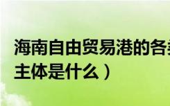 海南自由贸易港的各类市场主体是什么（市场主体是什么）