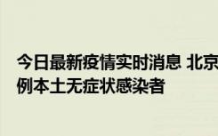 今日最新疫情实时消息 北京昨日新增12例本土确诊病例、6例本土无症状感染者