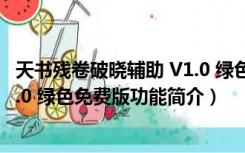 天书残卷破晓辅助 V1.0 绿色免费版（天书残卷破晓辅助 V1.0 绿色免费版功能简介）