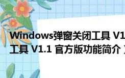 Windows弹窗关闭工具 V1.1 官方版（Windows弹窗关闭工具 V1.1 官方版功能简介）