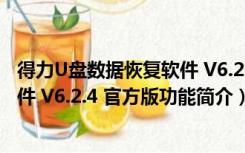 得力U盘数据恢复软件 V6.2.4 官方版（得力U盘数据恢复软件 V6.2.4 官方版功能简介）