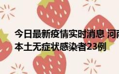 今日最新疫情实时消息 河南昨日新增本土确诊病例12例、本土无症状感染者23例