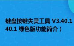 键盘按键失灵工具 V3.40.1 绿色版（键盘按键失灵工具 V3.40.1 绿色版功能简介）