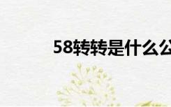 58转转是什么公司的（58转转）