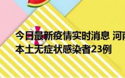 今日最新疫情实时消息 河南昨日新增本土确诊病例12例、本土无症状感染者23例