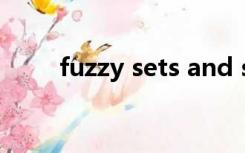 fuzzy sets and systems影响因子