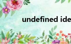 undefined identifier怎么修改