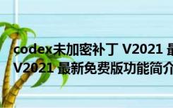 codex未加密补丁 V2021 最新免费版（codex未加密补丁 V2021 最新免费版功能简介）