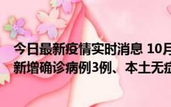 今日最新疫情实时消息 10月13日0时-20时，新疆库尔勒市新增确诊病例3例、本土无症状感染者32例