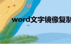 word文字镜像复制（word文字镜像）