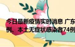 今日最新疫情实时消息 广东10月21日新增本土确诊病例19例、本土无症状感染者74例