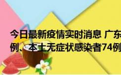 今日最新疫情实时消息 广东10月21日新增本土确诊病例19例、本土无症状感染者74例