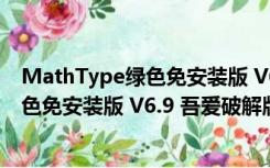 MathType绿色免安装版 V6.9 吾爱破解版（MathType绿色免安装版 V6.9 吾爱破解版功能简介）