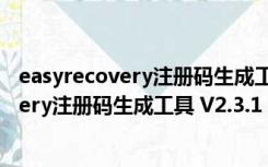 easyrecovery注册码生成工具 V2.3.1 绿色版（easyrecovery注册码生成工具 V2.3.1 绿色版功能简介）