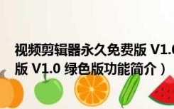 视频剪辑器永久免费版 V1.0 绿色版（视频剪辑器永久免费版 V1.0 绿色版功能简介）