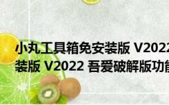 小丸工具箱免安装版 V2022 吾爱破解版（小丸工具箱免安装版 V2022 吾爱破解版功能简介）